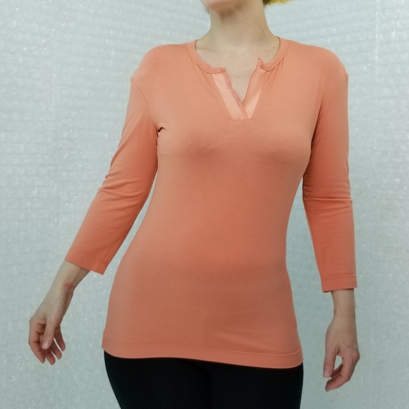 St. John peach ¾ longsleeve top